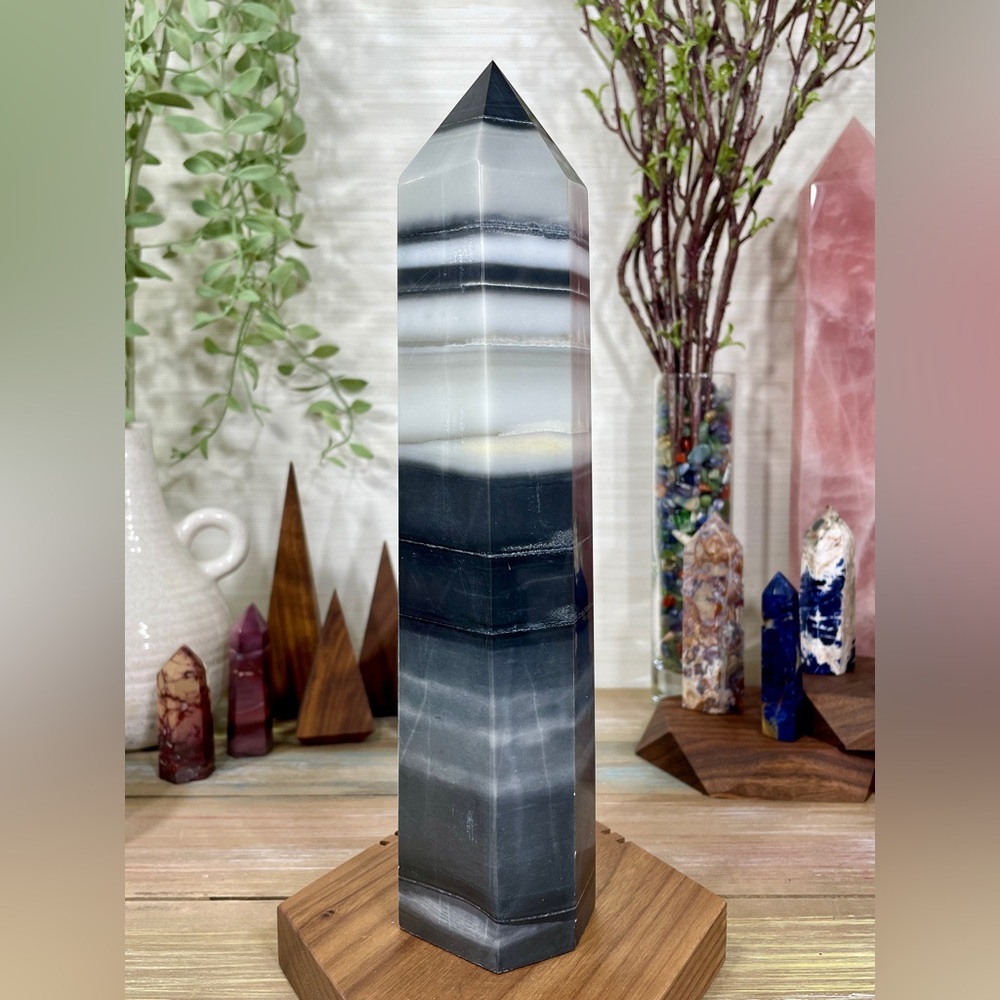 2265 Extra Large Tai Chi Jasper Crystal Tower - Picture 4 of 13